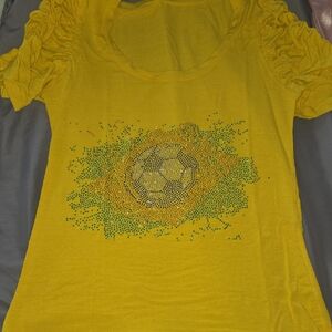 Omero Sunburst Yellow Short Sleeve Tee- BRAZIL MADE